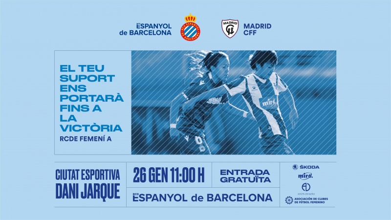 Activitats previstes per al partit del RCDE Femení - Madrid CFF