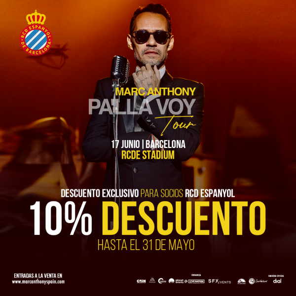 Gaudeix de Marc Anthony amb un 10% de descompte!