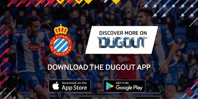 La nova app de Dugout t'ofereix continguts exclusius del RCD Espanyol