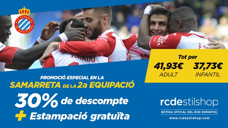 Promoció especial en la samarreta de la segona equipació!