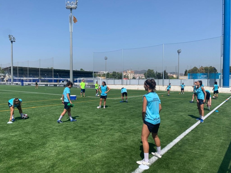 Primer entrenament del RCD Espanyol Femení